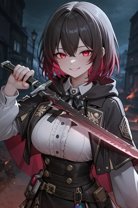 dark atmosphere、Survival Knife、bad smile、girls、