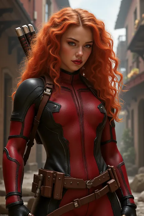 Draw a majestic combination of Deadpool and sexy Merida (Marvel-Charakter)