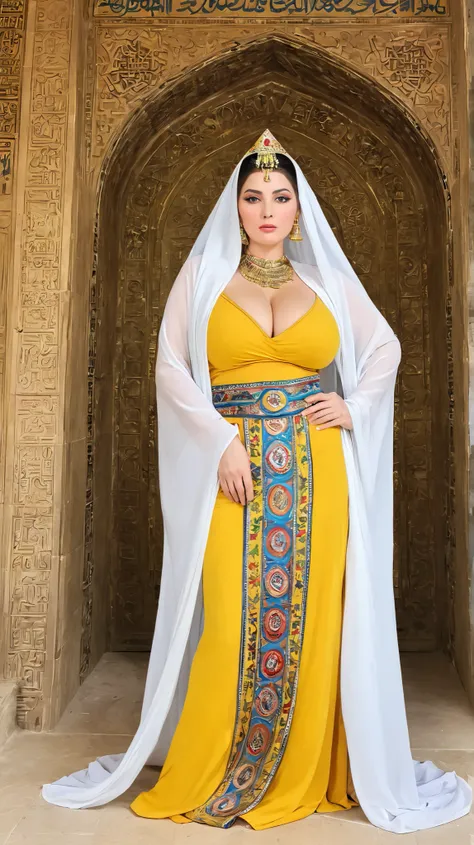 National costumes have been worn since ancient Babylonia、very beautiful、very big、beautiful woman with very big boobs from ancient Babylonia