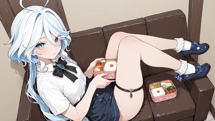 (masterpiece, best quality:1.2), 1girl, solo, bento,(masterpiece:1.2), furina,