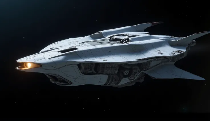 F1 interplanetary races take place in space, the car is made in the shape of a needle, with a jet engine at the back and shunting engines on the sides.