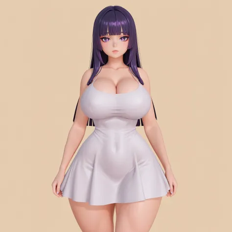 masterpiece, ultra-HD, impressionism, high detail, best quality, very aesthetic, 8K, best quality, beautiful, ultra-high resolution, 32K UHD, 3D, VRChatStyle, 1girl, solo, purple hair, long hair, blunt, hime cut, almond-shaped eyes, purple eyes, eyelashes,...