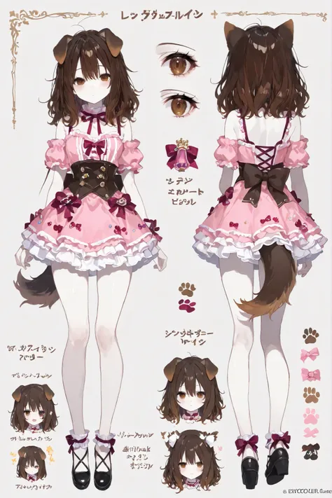 ((best quality)),(((pale skin))),((masterpiece)),((((1girl)))),((dark brown_hair)),((brown_eyes)),((woman)) (close up), wavy medium hair,  brown hair,,  . she looks like a woman. she is a woman. dog ears, masterpiece,  top quality,  general , great quality...