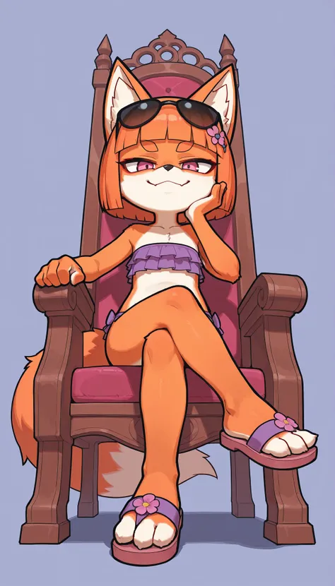 score_9, score_8_up, score_7_up, 1girl, solo, alone, masterpiece:1, best quality:1, amazing quality:1.5, very aesthetic:1.5, absurdres:1.5, newest, thick outline, black outline, Vivian, 1girl, solo, furry, furry female, fox ears, animal ears, orange hair, ...