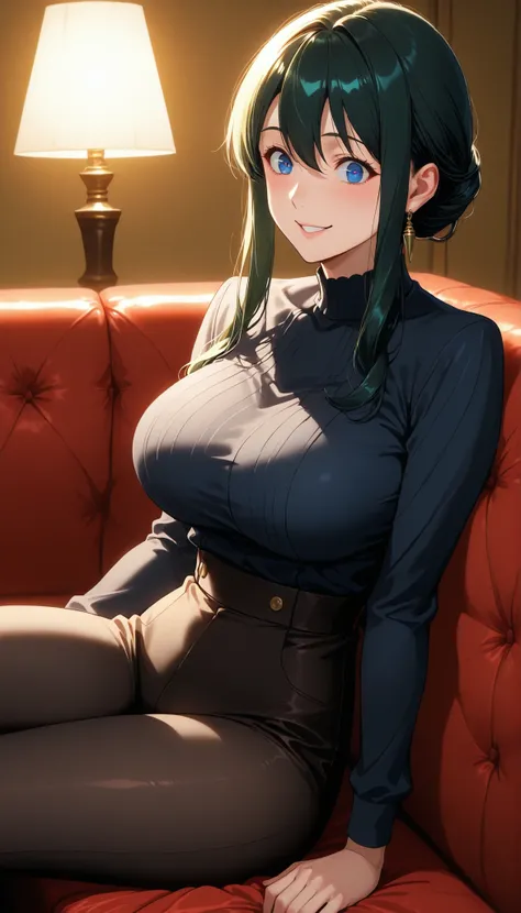 The character is Yol Briar from Family of Spies,  Girl seen from the side  , Vol sidewaystuous women, old,  big boobs,  mature women,  Motherhood,   wide waist ,    score_9,  score_8_  sideways,  score_7_  sideways,  score_6_  sideways,   source_anime,   b...