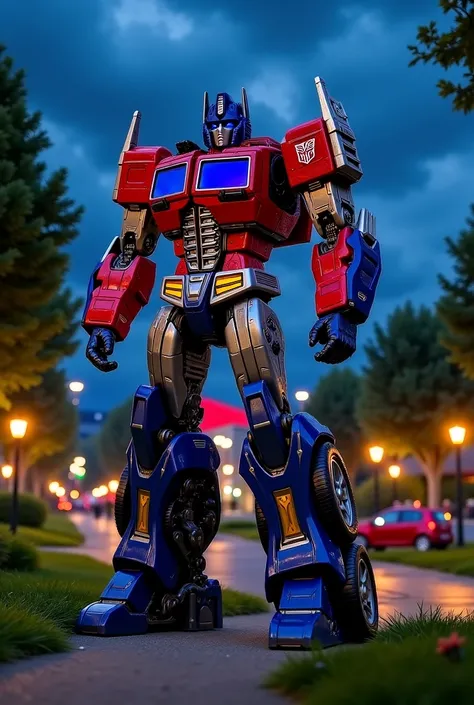 In front of the Transformers family