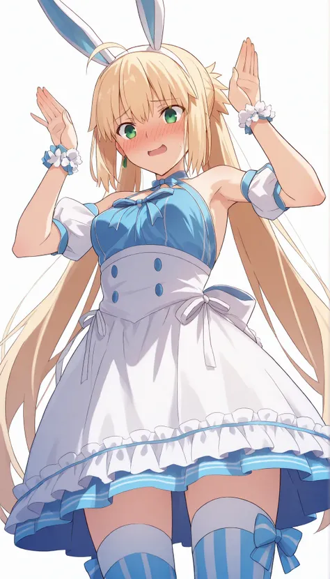 (from below),cowboy shot,high resolution, masterpiece, Necessary, detail, best Quality, Quality, Necessary, details, High details, accurate,UFOTABLE style , ufotable anime,SCaster2, Kastoria , source_anime, score_9, score_8_up, score_7_up, Sum2_wrist_cuffs...