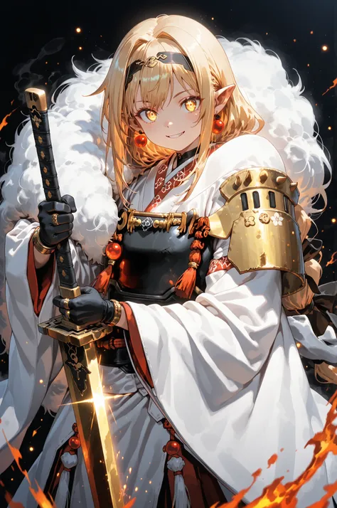 A short, solitary male character, a young teenager, about 1.5 meters tall. He stands alone against a deep black background, making him stand out vividly. His physique, face, and height are exactly like Lloyd de Saloum.
He has long blond hair, styled exact...