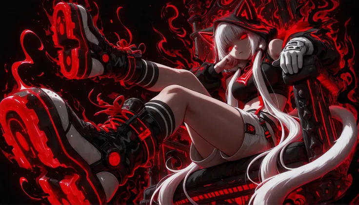 neon art, neon lineart, colorful neon lineart, neon silhouette, silhouette, neon colors, glowing, glow effect, bright outlines, vibrant colors, high contrast, dark background, digital art, 1girl, OC/Seira/, aegyo sal, very long eyelashes, empty eyes, gloss...