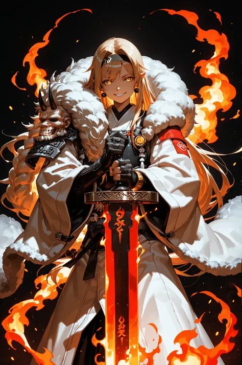 A short, solitary male character, a young teenager, about 1.5 meters tall. He stands alone against a deep black background, making him stand out vividly. His physique, face, and height are exactly like Lloyd de Saloum.
He has long blond hair, styled exact...