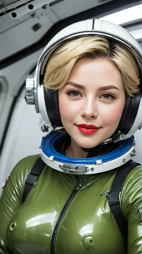 (hyperrealistic)、Future Female Pilots、 (((巨大 big )))　(((big cleavage)))　(((big )))　Beautiful Women　 high image quality 　 high resolution 　realistic　short hair　Blonde woman、 mature、Middle-aged woman、((  detailed skin texture、超 high resolution 、realistic、 ch...
