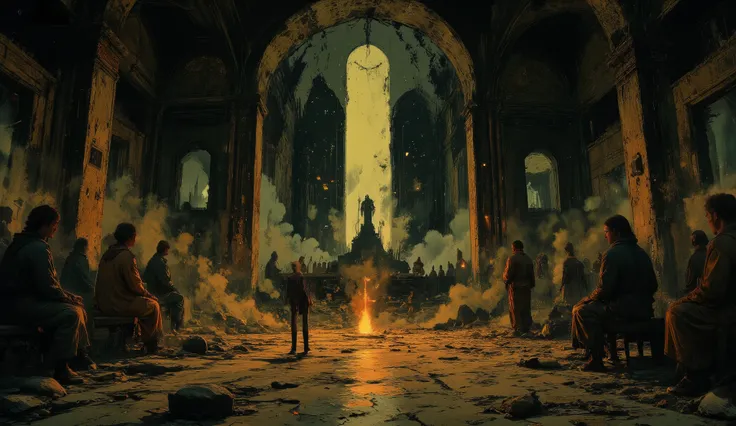 The Shattered Spire: Post-Apocalyptic Temple Ruins of the Glass Prophet**
**Prompt:**
The **Spire of the Glass Prophet** was once the **holiest site** of a **cult that worshipped light as divine**. Now, it is a **jagged monument to their folly**—a **toweri...