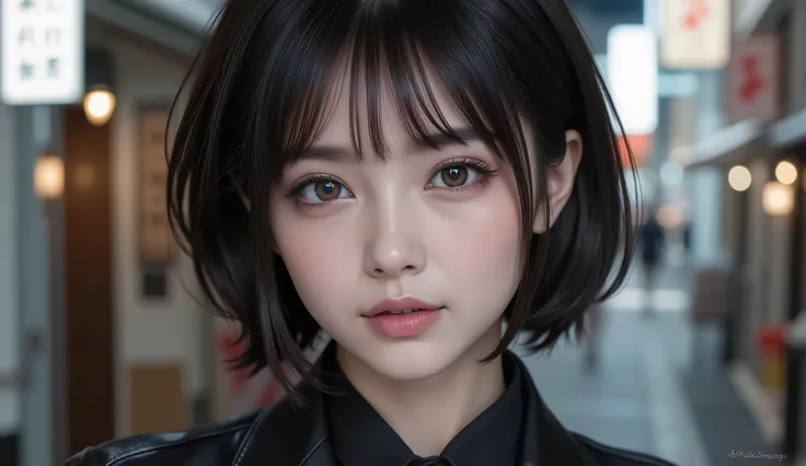 8k,ultra high res , Highest Quality, Masterpiece,rule of thirds,golden ratio,surreal,Picture, A woman,masterpiece girl,perfect anatomy,extream close up,dark haired,Short hair,hairstyle random,Angel beauty,(1 girl),super detailed eyes、Highly Detailed Faces,...