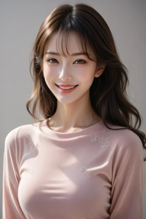 score_9, score_8_up, score_7_up, masterpiece, best quality, 1girl, Japanese woman, early 40s, cowboy shot, beautiful face, confident pose,
pink blouse, tight black mini skirt, refined silhouette,
intelligent smile, full lips, soft wavy black hair, porcelai...