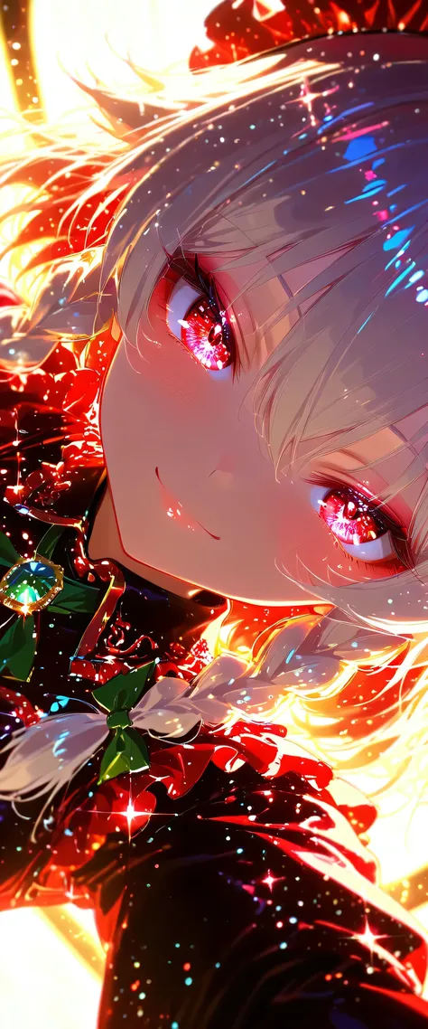 touhou project,Izayoi Sakuya,(beautiful girl: 1.3),masterpiece,Ultra-high resolution,Rich contrast,Very high quality,8k,Highly detailed CG unit wallpaper,Texture,So ridiculous,RAW Photos,Depth of written boundary 1.2,ultra-detailed eyes,Glitter Effect,Beau...