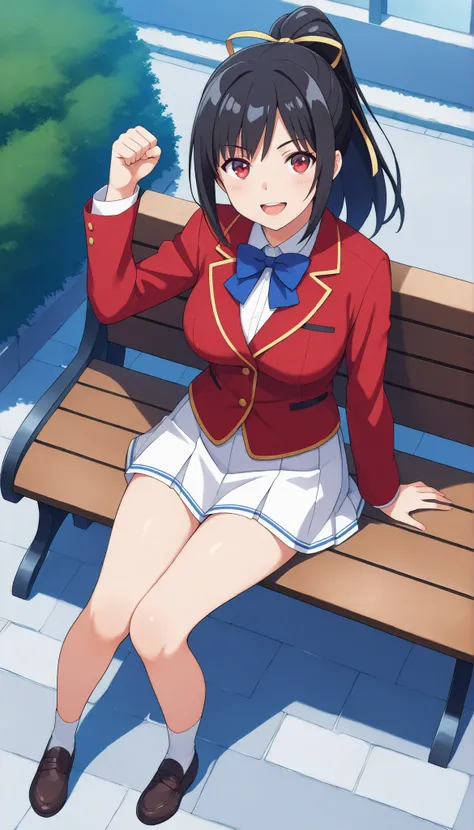 score_9, score_8_up, score_7_up, score_6_up, score_5_up, score_4_up, rating_questionable, , source_anime, digital illustration, pixiv, fanbox, uncensored, , BREAK, official art,
1girl, solo, female,Sae Chabashira, black hair, ponytail hair, red eyes, hair ...