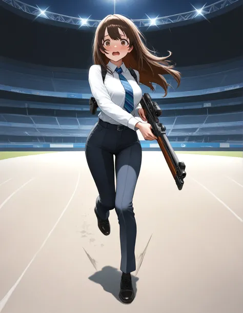 masterpiece, best quality, highly detailed, detailed background, high resolution, 8k, professional, full shot, 1girl, 22 years old, solo, solo focus, dark brown hair, long hair, tareme, hazel brown eyes, beautiful detailed eyes, beautiful detailed face, cu...