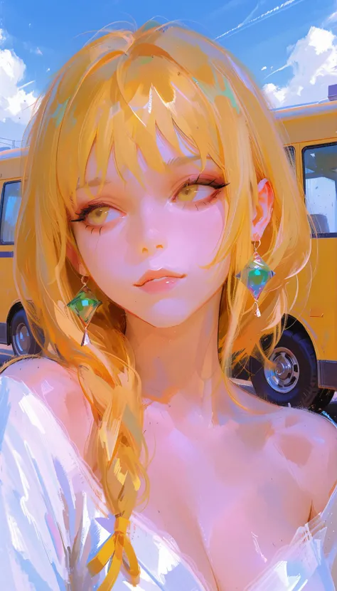 Close-up of a woman dressed in blue and yellow, portrait of Chunli, portrait of Chunli, Chunli, Chunli, Chunli, waytech bus, Ross Tran 8k, Art Gem and Eighty Geylang, artgerm(Artgerm)and Ilya Kuvshinov, イリヤ・クフシノフと artgerm