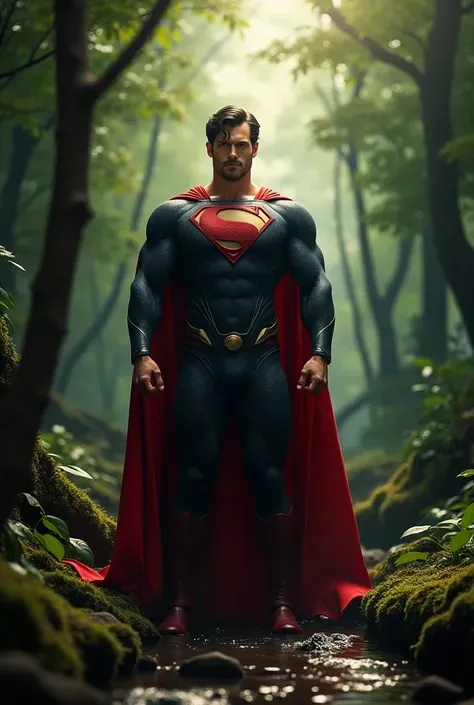 High quality，R18，In the forest，Light and shadow processing，Superman Clark，fullnude，Towards the Little River