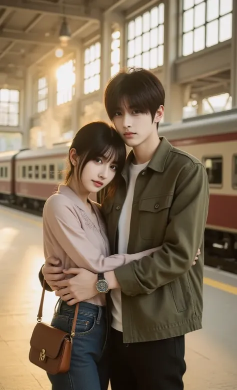 at the railway platform