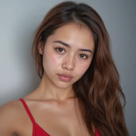 "Professional portrait photoshoot indogirl a young beautiful  woman, 23 years old. Close-up framing emphasizes a symmetrical, naturally attractive face with authentic detail — visible skin texture, and a healthy natural glow. Skin tone is rendered in fair....