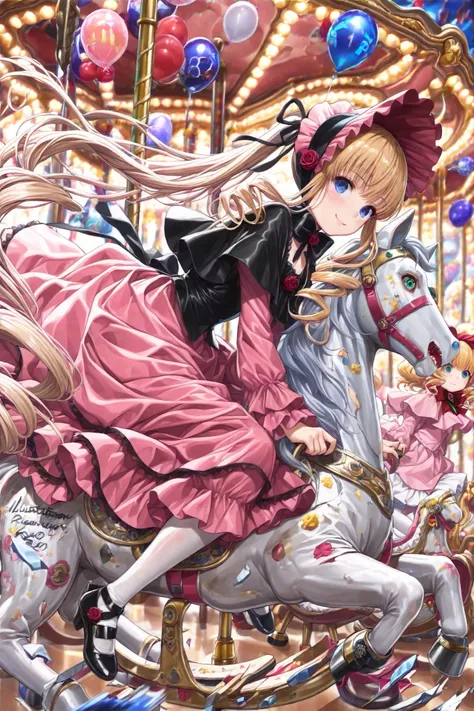 (language: Japanese、English)、(masterpiece)、(Highest Quality)、(High Score )、(high resolution)、
(horror、Modern European、(summer)、( Midnight )、(Moonlight)、(Outdoors)、,BREAK,2girl,Uncensored,),
((Two girls playing on the merry-go-round), (The lights are off....