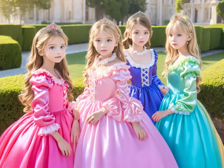 ,Highest Quality, masterpiece, highest resolution, Artwork, super それにget used to it, many get used to it, get used to it, それにget used to it, 3k photos,,((10 years old,Little Girls:1.1)),,((Get used to the ultra-fine young face,blonde long hair)),The three ...