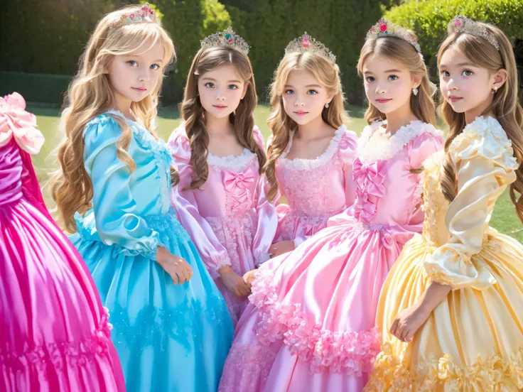 ,Highest Quality, masterpiece, highest resolution, Artwork, super それにget used to it, many get used to it, get used to it, それにget used to it, 3k photos,,((10 years old,Little Girls:1.1)),,((Get used to the ultra-fine young face,blonde long hair)),The three ...