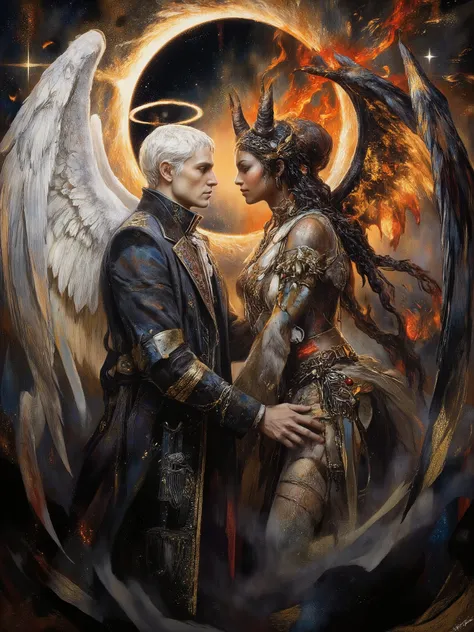 (masterpiece),(Highest quality),(Super detailed),(Ultra-high resolution) , (Best illustrations), 32k, an ancient luxurious temple,dynamic lights, shiny, glitter
Done in a balanced and vivid impressionist style symbolizing harmony of opposites ((and the sea...