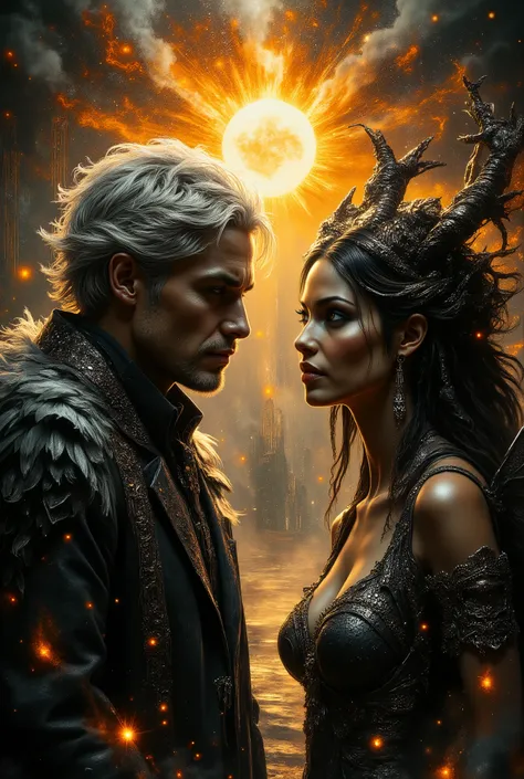 (masterpiece),(Highest quality),(Super detailed),(Ultra-high resolution) , (Best illustrations), 32k, an ancient luxurious temple,dynamic lights, shiny, glitter
Done in a balanced and vivid impressionist style symbolizing harmony of opposites ((and the sea...