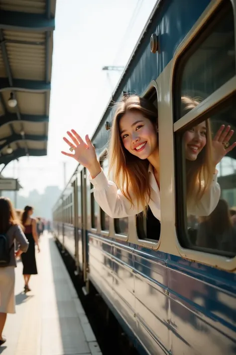 列車の中から手を振る女 v1.0
