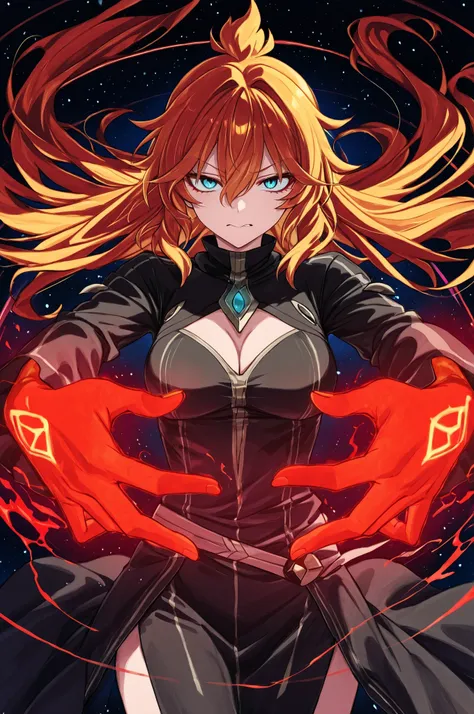 Red light radiating from the depths of the darkness、from the depths of darkness、and it ends like a mysterious fantastic ceremony。and suddenly countless red glowing hands begin to appear、Xu々becomes clear and increases in number。beauty and fear are exquisite...