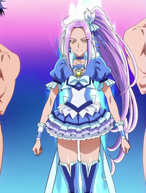 score 9 、score 8 up、score 7 up、source anime、傑作、best quality、best resolution、best image quality、Very detailed face、Very detailed eyes、very detailed、anime coloring、anime screencap、anime screenshot、official style、1boy、cure beat is a boy、(male:1.5)、purple hair...