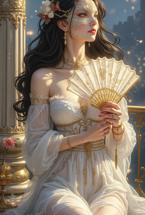 (8K, highest quality, masterpiece), (photorealistic, photoreal: 1.37), extremely detailed depiction

{A woman standing on the roof of a building at night}

Highly distinctive miniature art, delicate and beautiful illustration, a dreamy and hyper-realistic ...