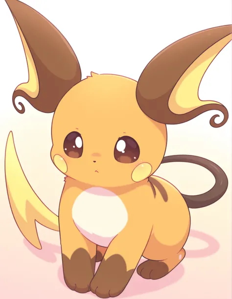 pearlykf, pokemon (creature), furry female, masterpiece, highres, best quality, (lineless:1.2),  BREAK 1girl, detailed face, cinematic angle, solo,  BREAK cute, adorable, feral, petite, raichu, pastel_colors,