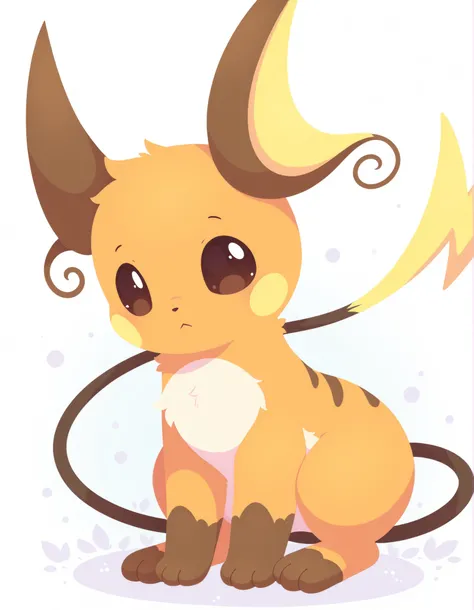 pearlykf, pokemon (creature), furry female, masterpiece, highres, best quality, (lineless:1.2),  BREAK 1girl, detailed face, cinematic angle, solo,  BREAK cute, adorable, feral, petite, raichu, pastel_colors,