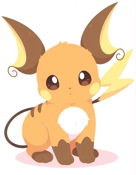 pearlykf, pokemon (creature), furry female, masterpiece, highres, best quality, (lineless:1.2), BREAK 1girl, detailed face, cinematic angle, solo, BREAK cute, adorable, feral, petite, raichu, pastel_colors,