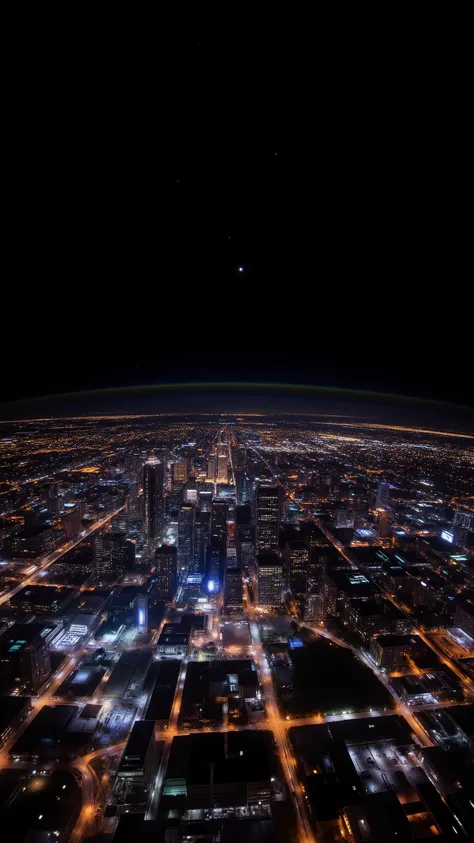 high-definition images、Night view of Dallas from space、outer space、View from the ISS window、Above400㎞、