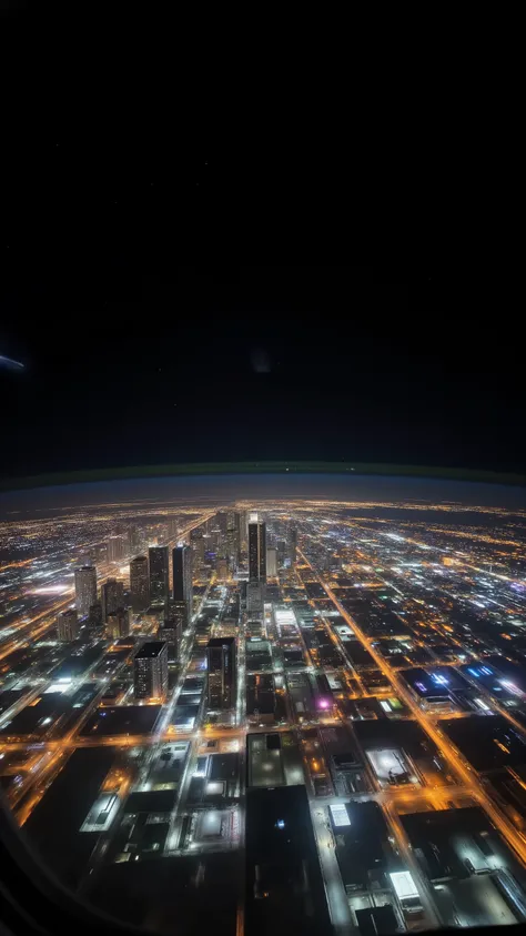 high-definition images、Night view of Dallas from space、outer space、View from the ISS window、Above400㎞、