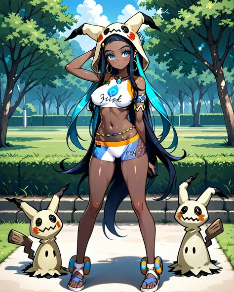 nessa. big boobs, sexy, Mimikyu Da, Mimikyu chat, Mimikyu Mimikyu, full body, outdoor