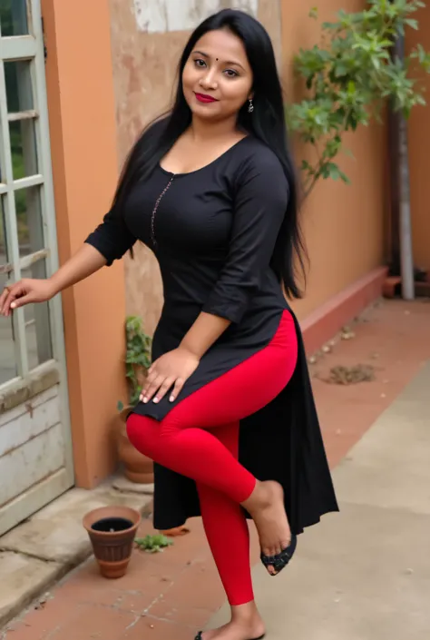 Meenakshi 25  year old  hot sexy  girl in kurti legging ,lifted on kurta,lipstick,long hair, glow skin,,big ass, in a sexy hot romantic .standing expose the thigh hot pose sexy Deep cleavage, leggings sexy hot tructure feet, big breast,side leg feet focus ...