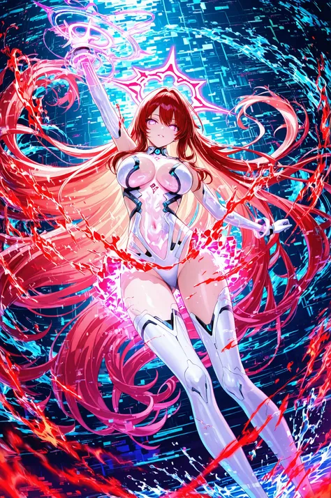 Futuristic Digital Art
"cybernetic sea goddess with pixelated ends: futuristic digital illustration that combines water spirits and technology. holographic waves shape her body, The edge is pixelated. her eyes project a red AR interface. energy flow is a f...