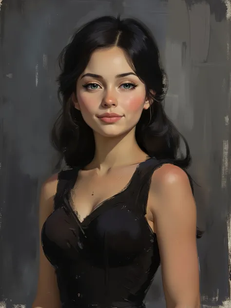 sketch painting, marinette Dopanchan, cl4ss1cc4rt00n  , A very beautiful and cute 22 year old woman with a slight smile. (((Shy smile))), sharp focus on the face, (((Western eyes:1.5))), (((Extremely detailed ice-blue eyes, beautiful eyes, beautifully deta...