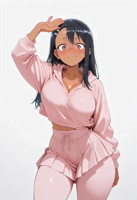 core_9, score_8_up, score_7_up, score_6_up, score_5_up, score_4_up, masterpiece, high quality, BREAK, 1girl, 1girl,, looking at viewer, nose blush, shiny legs, shiny body, shiny hair, clear skin, clear body, solo, thick thigh, thick thighs, solo, female, l...