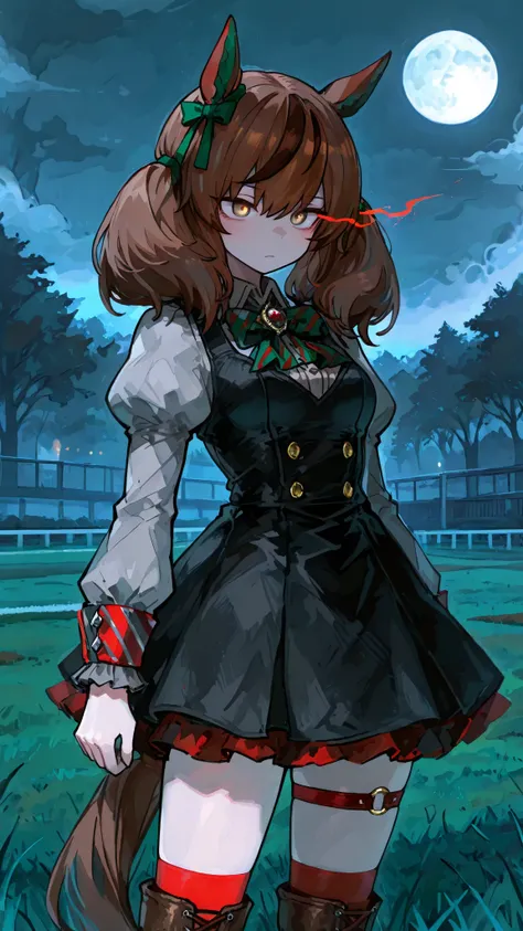 (masterpiece), (Highest Quality), (very detailed), 8k, 32K, high resolution,score_9, score_8_up, score_7_up, source_anime, Reference Sheet,cowboy shot,Front Map, Forward-facing,fully frontal pose
女の子,1girl, horse girl, brown hair, streaked hair, brown eye...