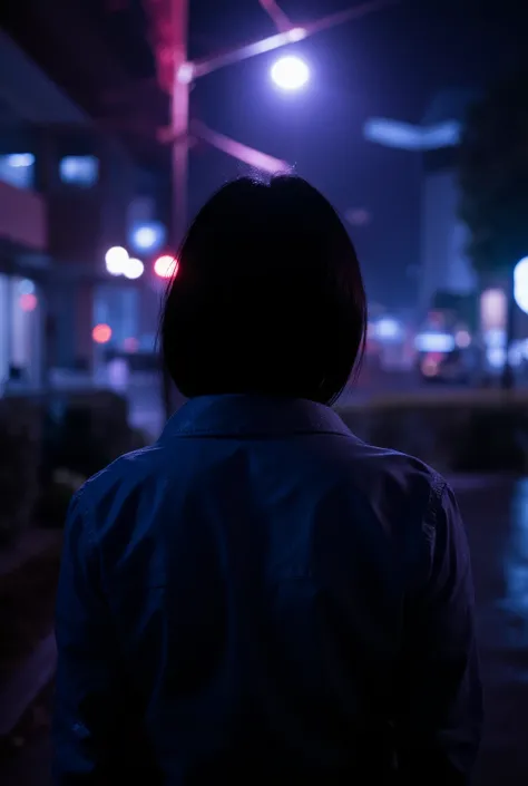 High Quality,4K,Luxurious,real,like the picture,Skillful Optics,vibrant colors,bokeh,Rainy Night,Street lamp,dark-haired woman,That shadow,Emotional,mysterious,like ghosts,Infrared Camera,nature,Night view,in the dark,Lonely,Melancholic