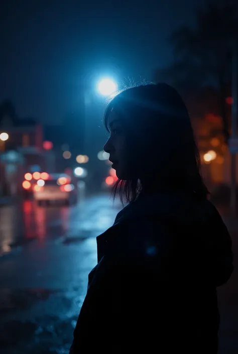 High Quality,4K,Luxurious,real,like the picture,Skillful Optics,vibrant colors,bokeh,Rainy Night,Street lamp,dark-haired woman,That shadow,Emotional,mysterious,like ghosts,Infrared Camera,nature,Night view,in the dark,Lonely,Melancholic