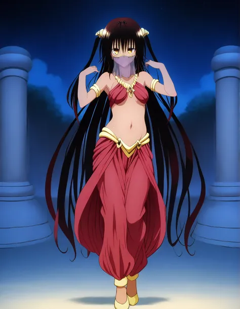 (1girl:1 . 5) , (Seul:1 . 5) , score_9 , score_8_haut , score_7_haut , source_anime , Official work  , ultra-detailed , masterpiece , best quality , high resolution , beaux yeux , detailed eyes , Detailed face , beautiful detailed eyes,dark skin, black hai...