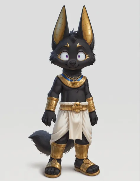 slvrfxstyleil,, Highest Quality, high resolution, Super Precise Depiction,Rub your crotch against the Shota body ,
1 boy, solo, Full body painting, Topless,
black furry jackal ears, Boyish Faces, Purplish Eyes,groin,
the short front hang of the white clot...