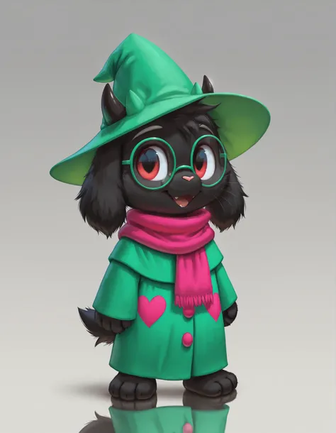slvrfxstyleil,, silverfox5213, (solo:1.3),
ralsei, ralsei_(deltarune),
bovid, caprine, darkner, goat, digital_media_(artwork), digital_painting_(artwork), full-length_portrait, painting_(artwork), portrait, shaded, soft_shading,
3_toes, anthro, barefoot, ...